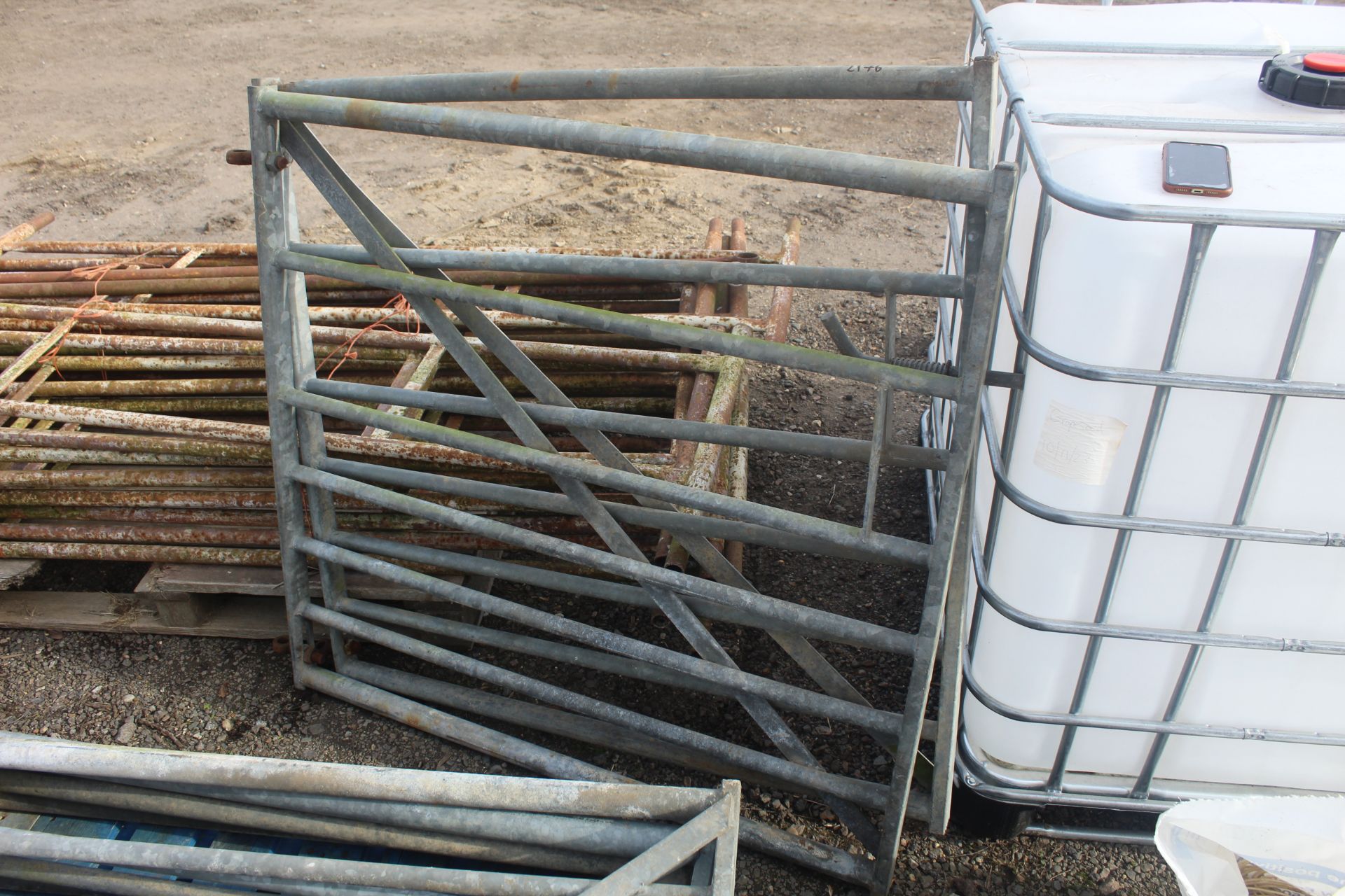 2x galvanised 4ft x 4ft pedistrian field gate. V