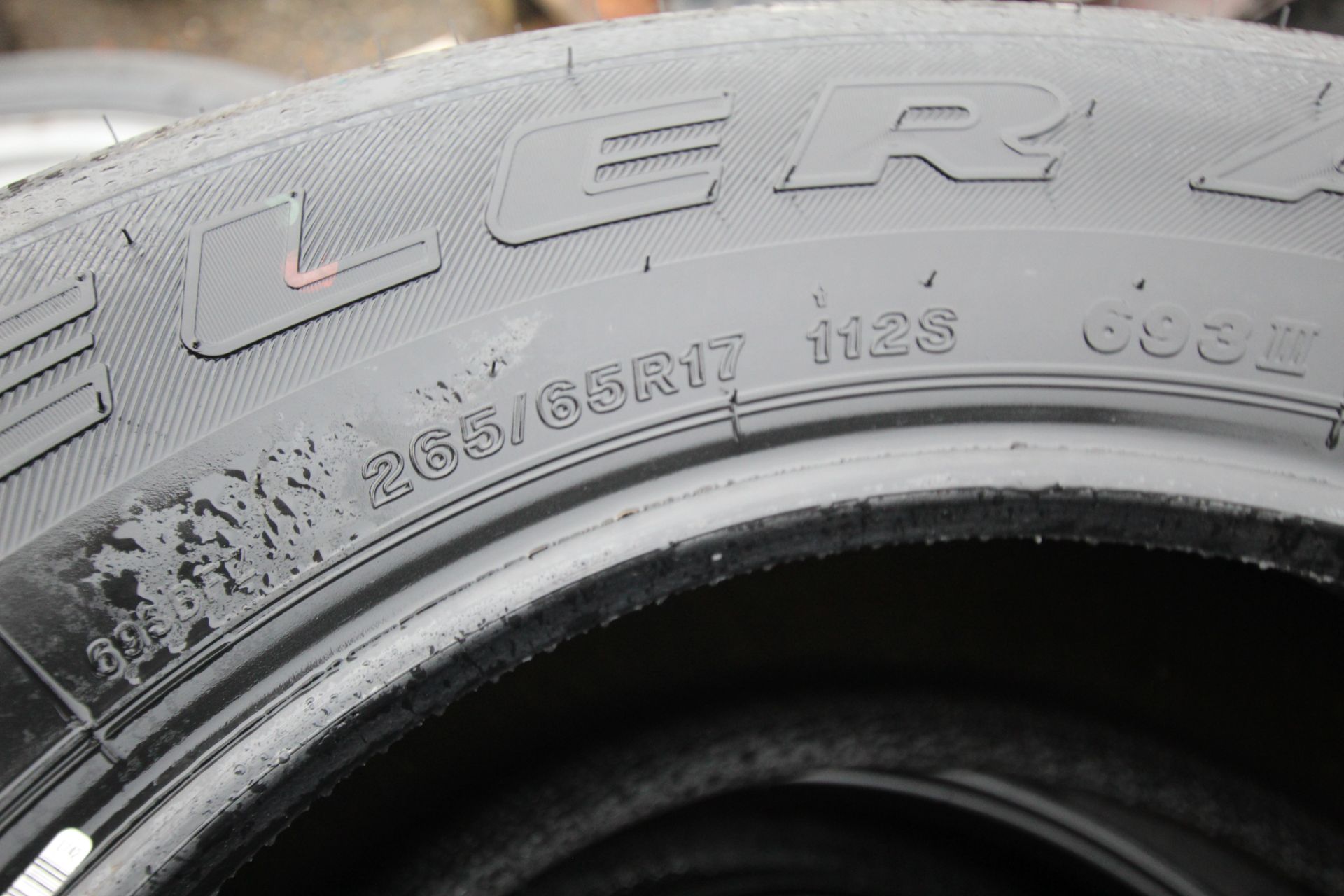 3x 265/65R17 112S Bridgestone Dueler 693iii A/T tyres. As new 2023 dealer demount. V - Image 2 of 5