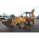 Case 580G Construction King 4WD backhoe loader. Registration D187 KKL. Date of first registration