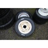 165R13 wheel and tyre and 155R13 wheel and tyre. V