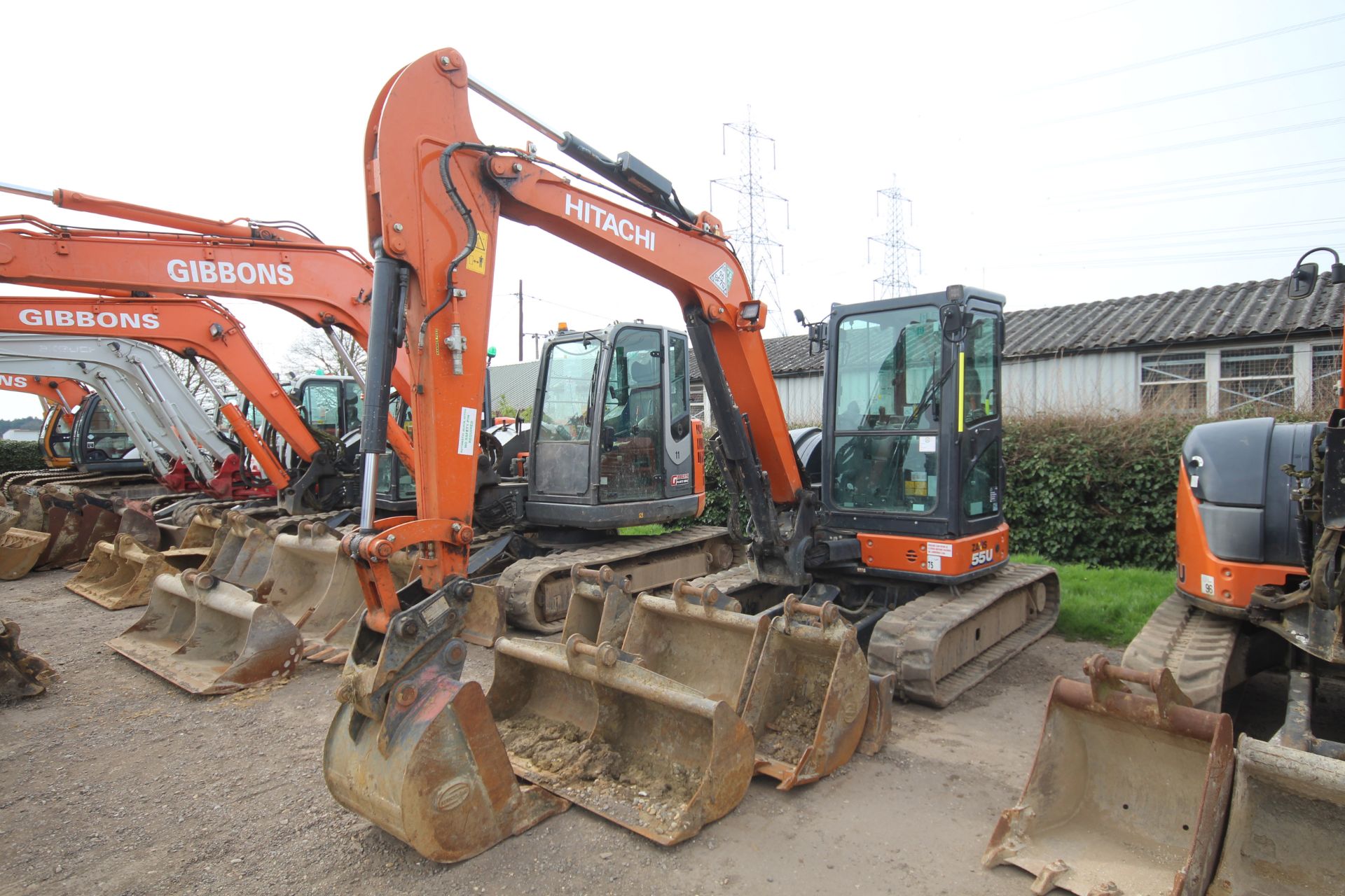 Hitachi ZX55U-6 CLR 5.5T rubber track excavator. 2022. 757 hours. Serial number HCMAEQ50H00061201. - Image 2 of 71