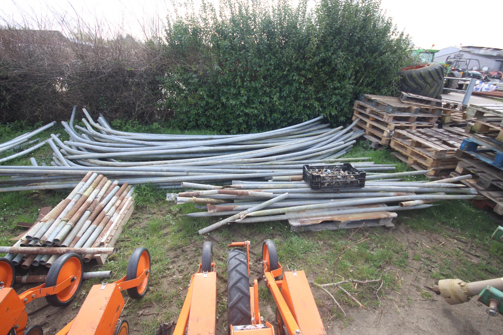 Large poly tunnel frame components.
