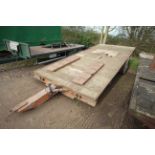 Brian Legg 8T single axle low loader. With lights, hydraulic brakes and ramps.