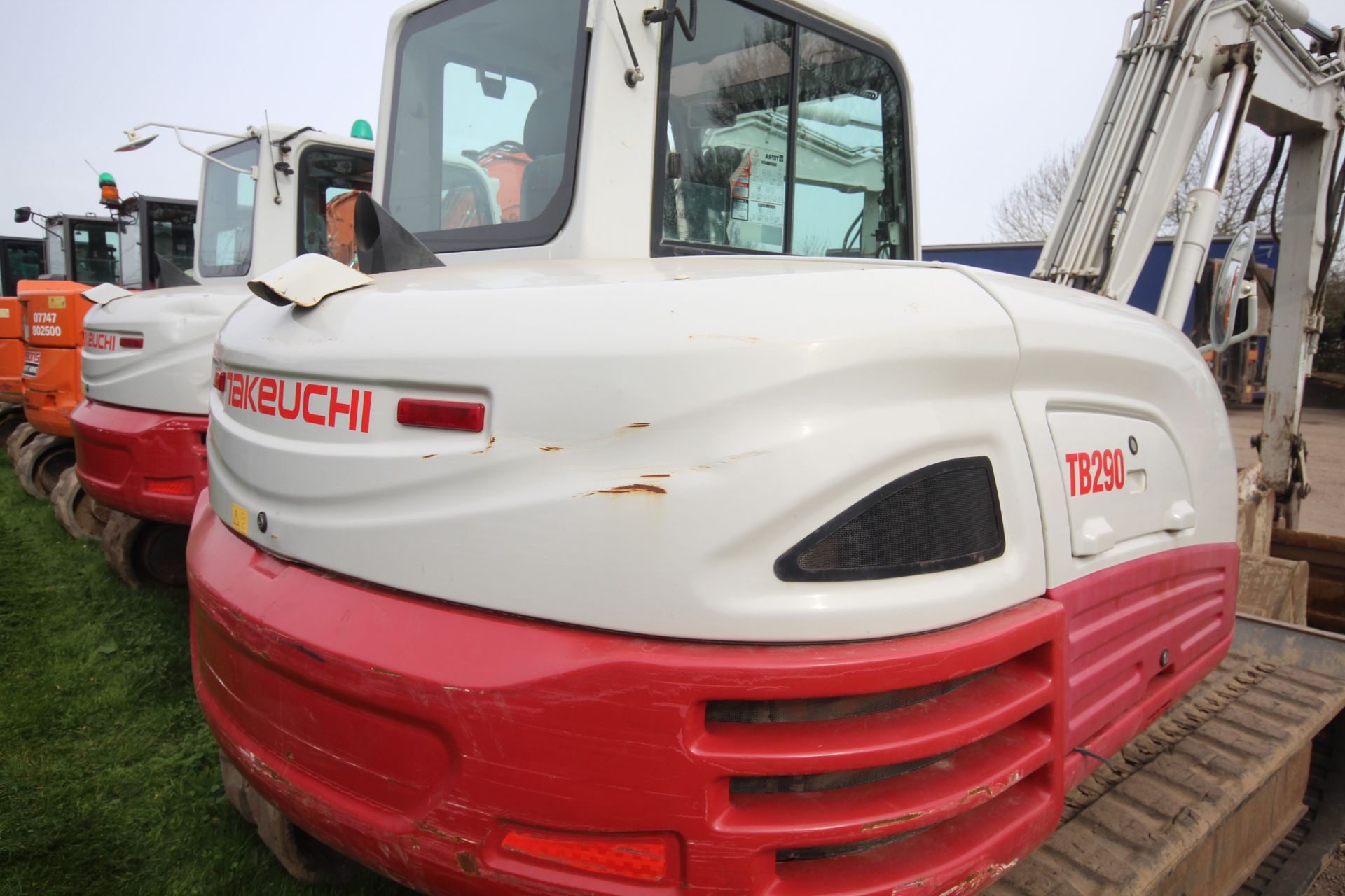 Takeuchi TB290 9T rubber track excavator. 2018. 5,096 hours. Serial number 190200950. With 4x - Image 25 of 68