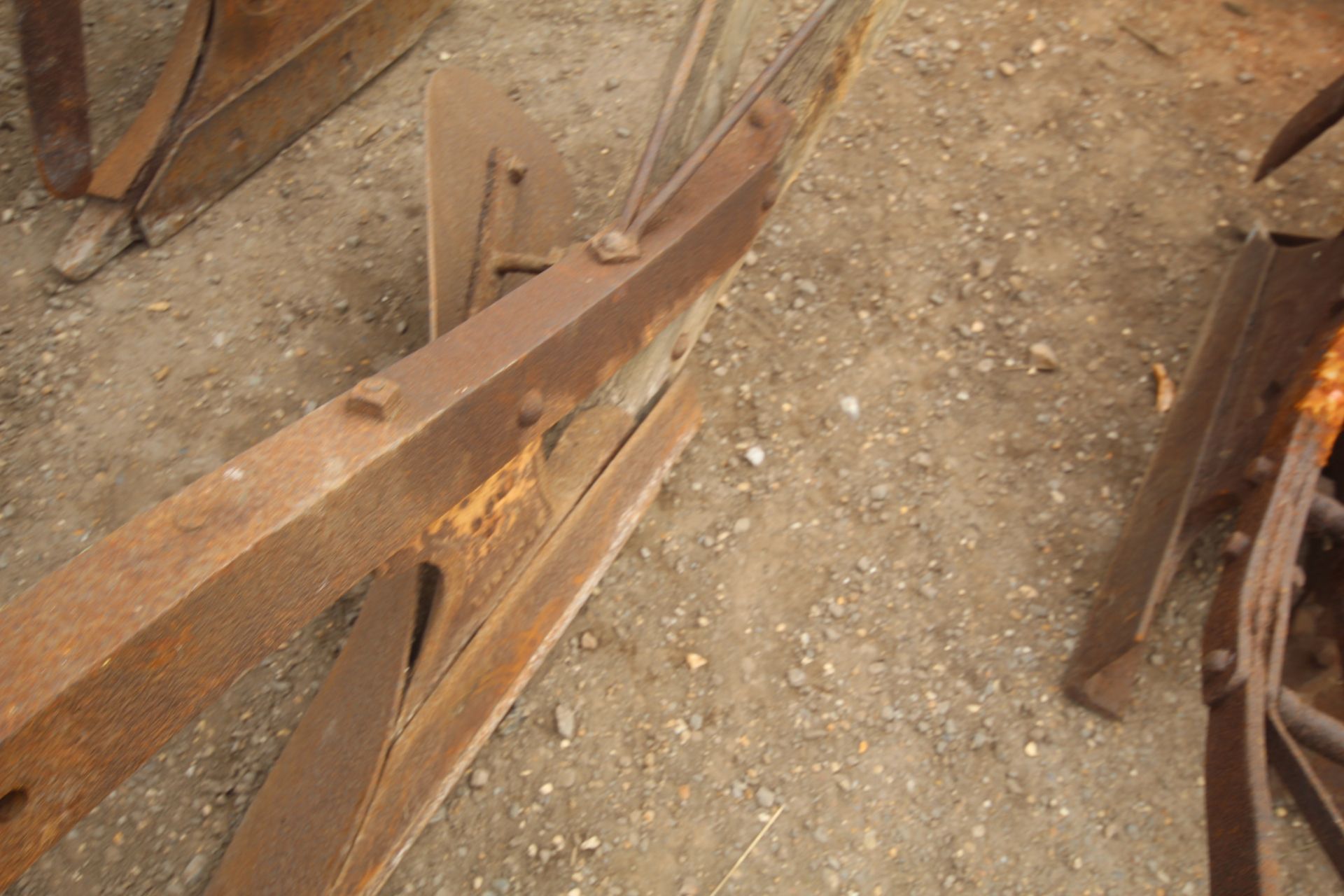 Cooks XL wooden beam horse drawn plough. - Image 7 of 9