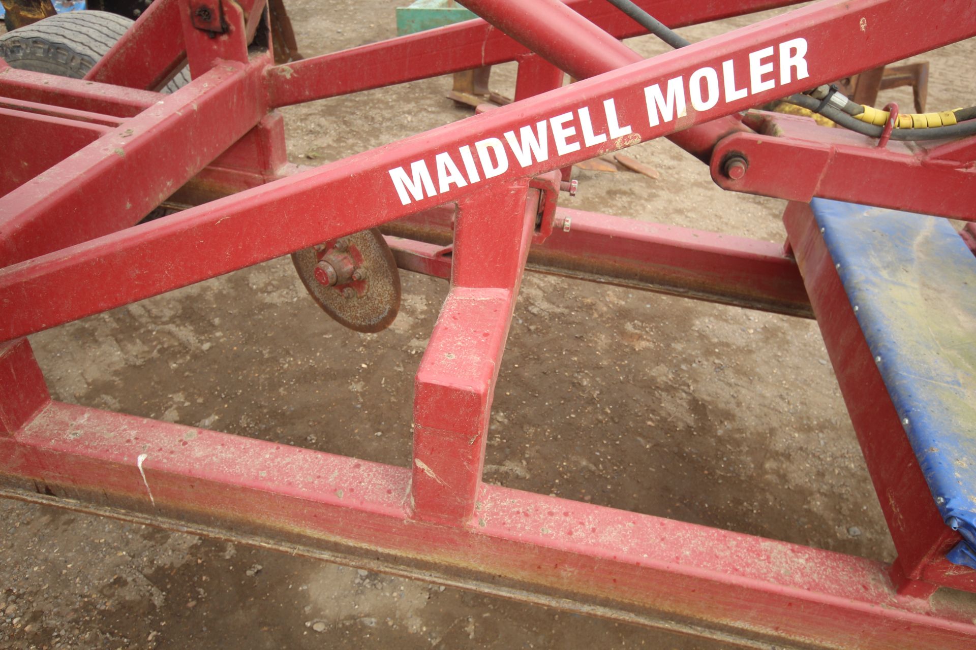 Hankins Maidwell Moler trailed single leg mole plough (no leg). Serial number 17411. V - Image 6 of 24