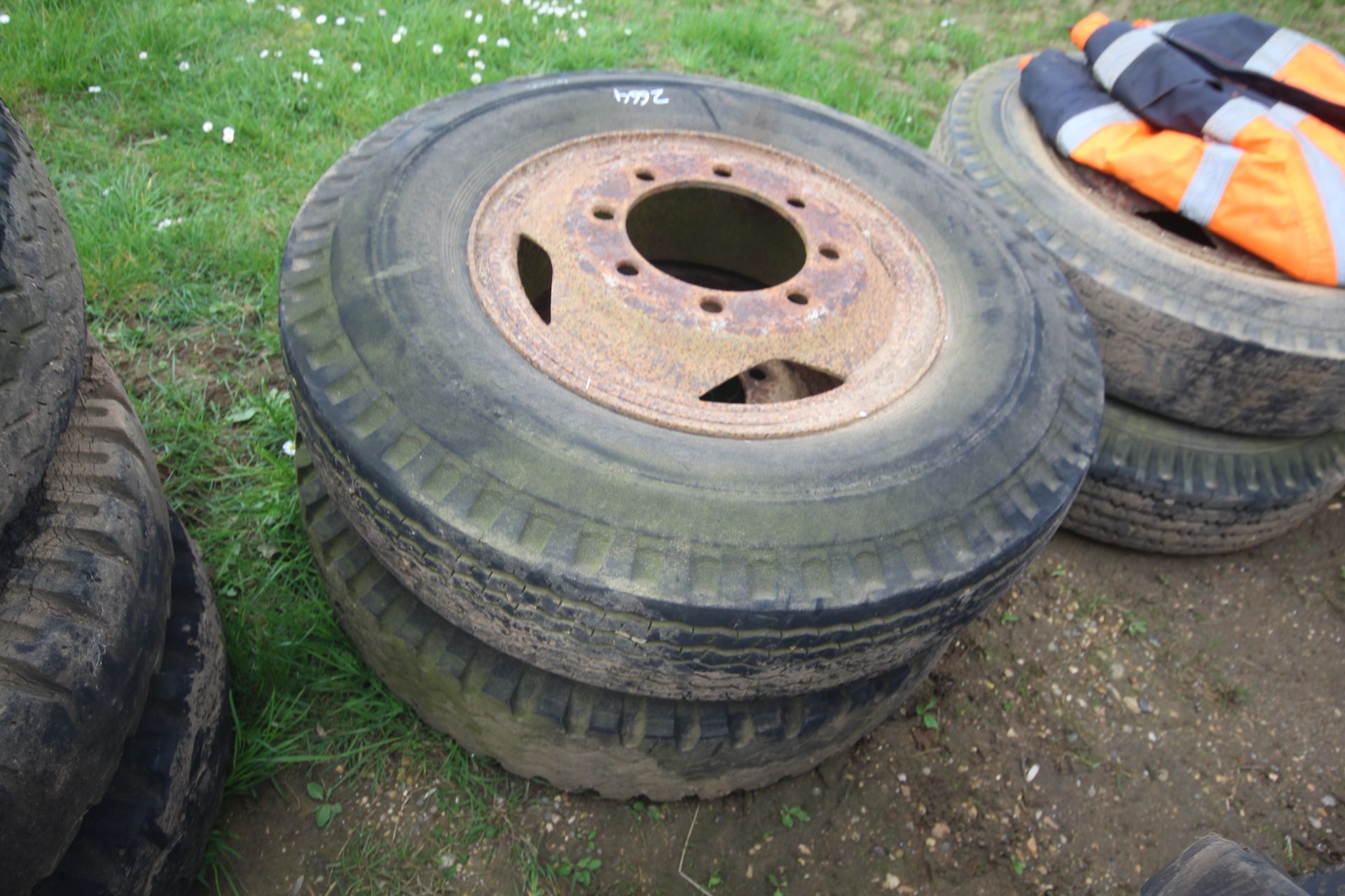 2x various trailer wheels and tyres. - Image 2 of 3