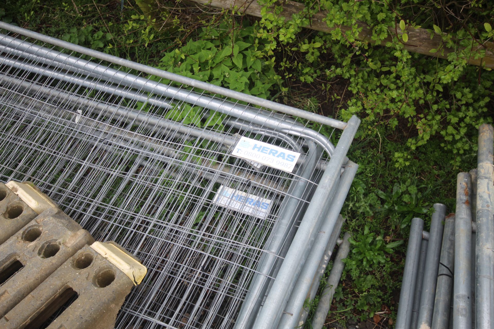 Quantity of Heras fence panels, clips and feet. - Image 7 of 8