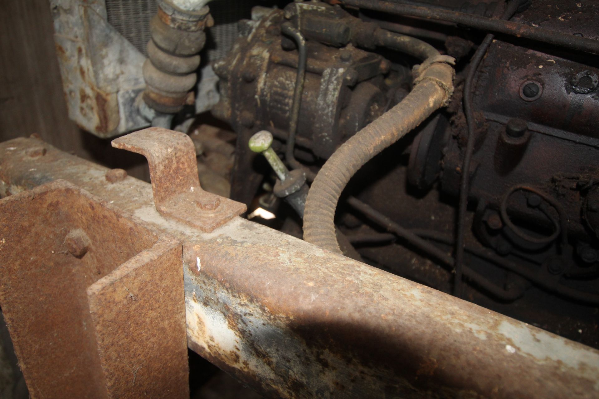 Leyland Comet six-cylinder diesel engine and gearbox. Previously used for driving grain fan. To be - Image 7 of 13