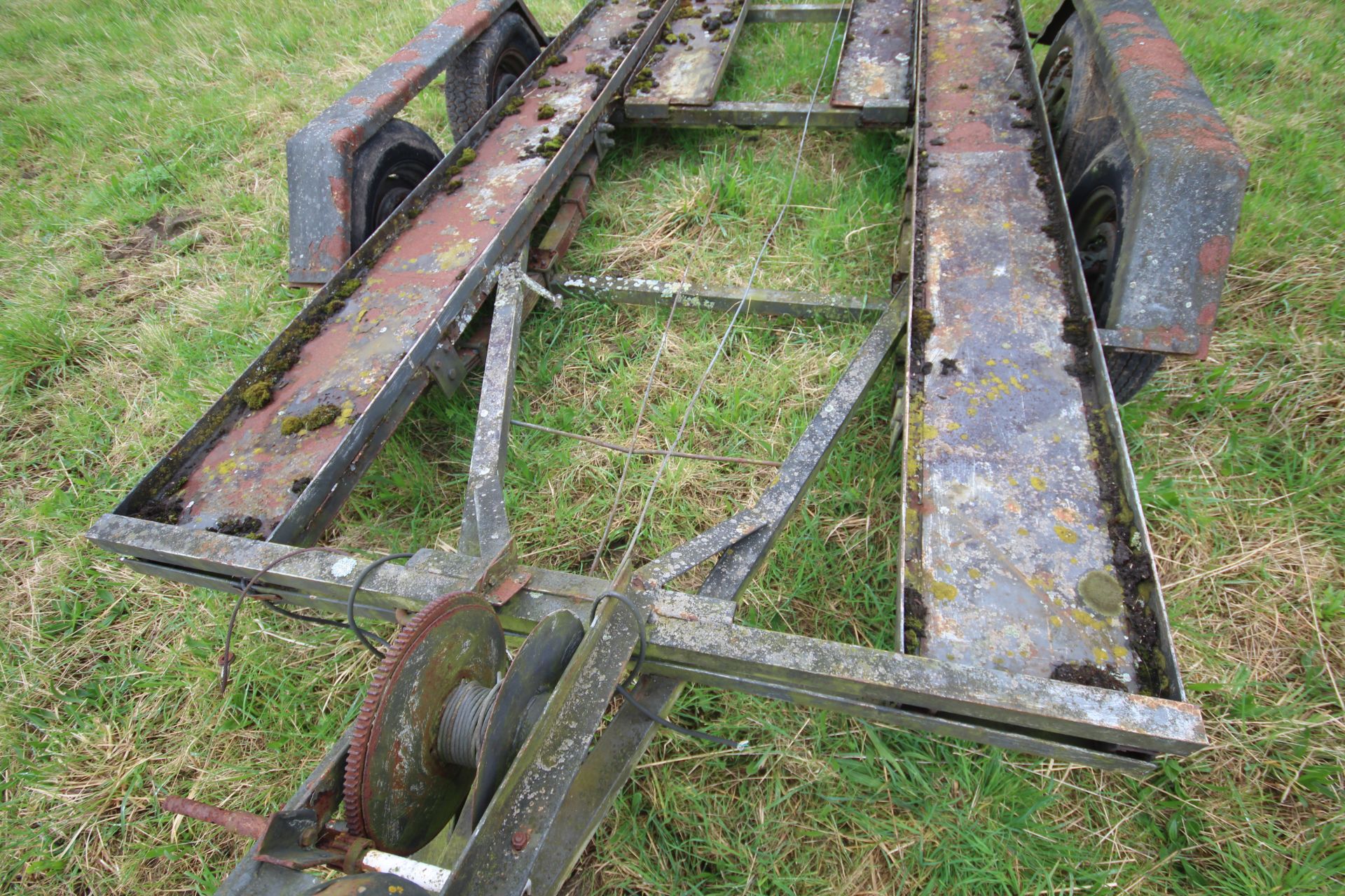 12ft twin axle car trailer. With ramps. Requires attention. - Image 9 of 20