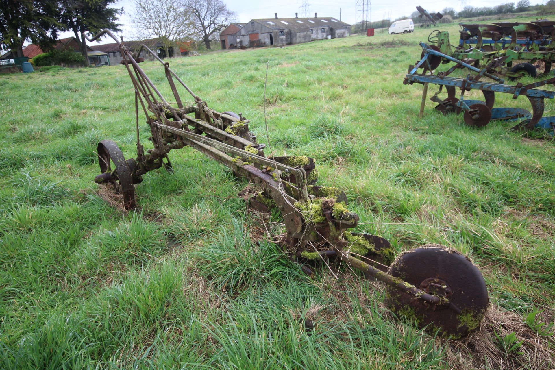 Ransomes three furrow trailed plough (no drawbar). - Image 3 of 19