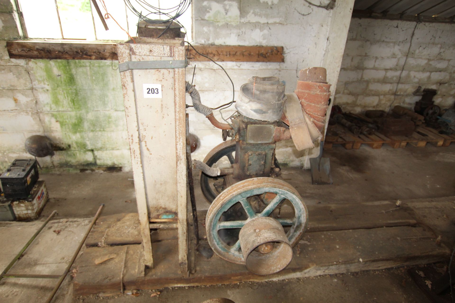 R A Lister & Co stationary engine. Owned from new. To be sold in situ and removed at purchaser’s