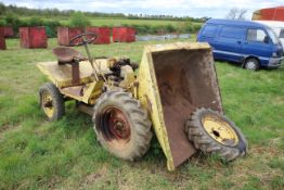 Thwaites 2WD manual tip dumper. With single cylinder Lister diesel engine. Not running recently