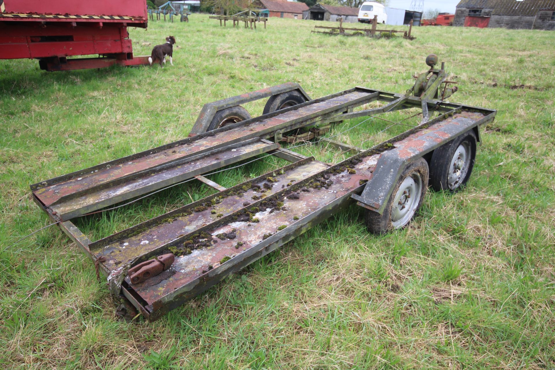 12ft twin axle car trailer. With ramps. Requires attention. - Image 2 of 20