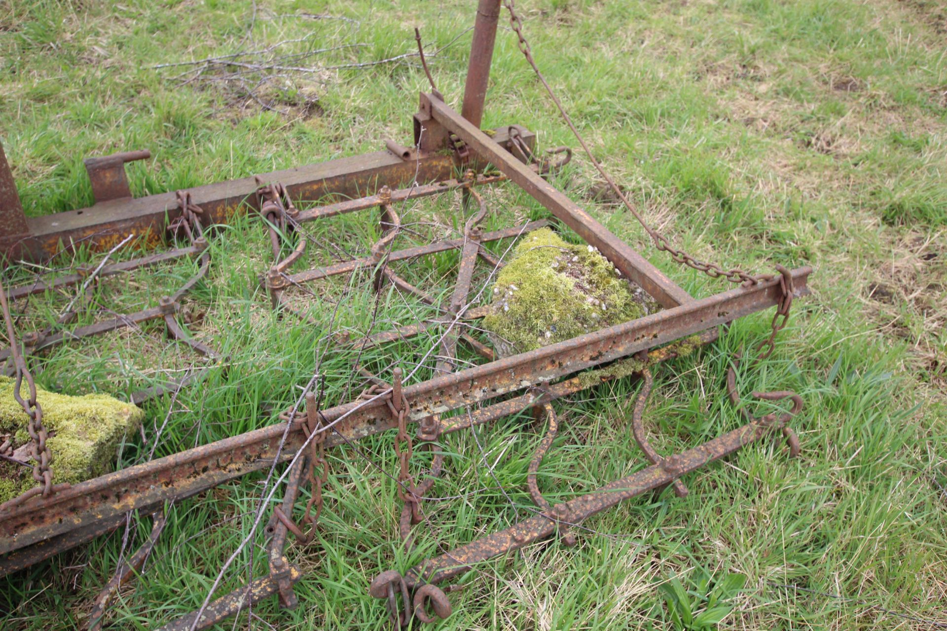 Farm made set of seed harrows. - Image 8 of 8