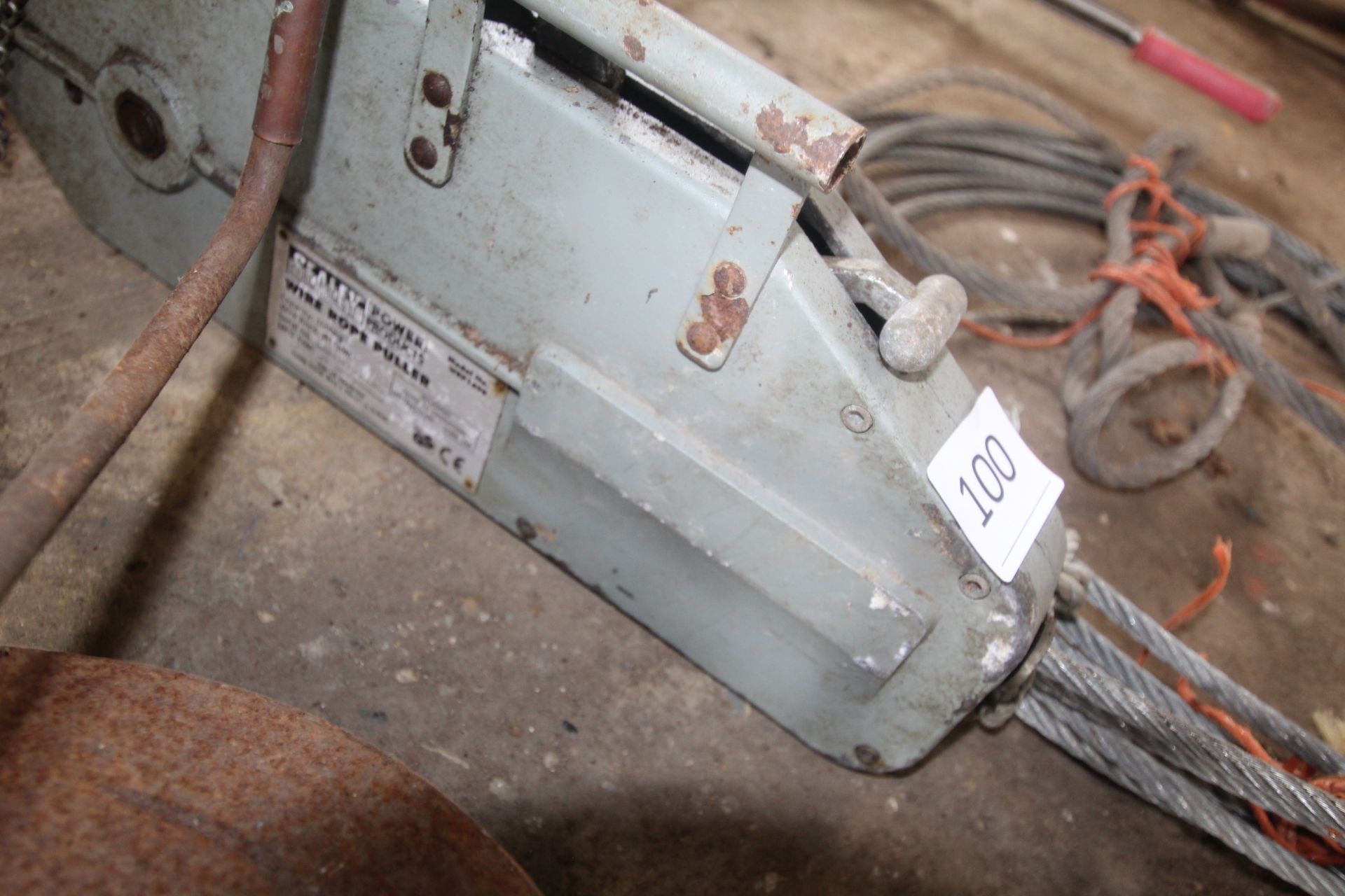 Sealey wire rope puller with quantity of wire rope - Image 4 of 4