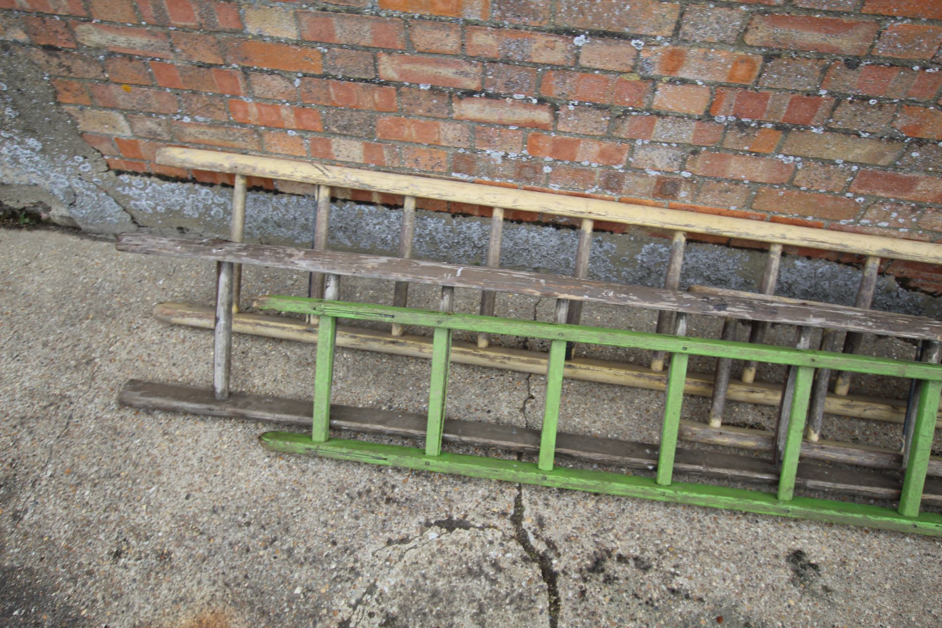 Various wooden ladders. - Image 2 of 5