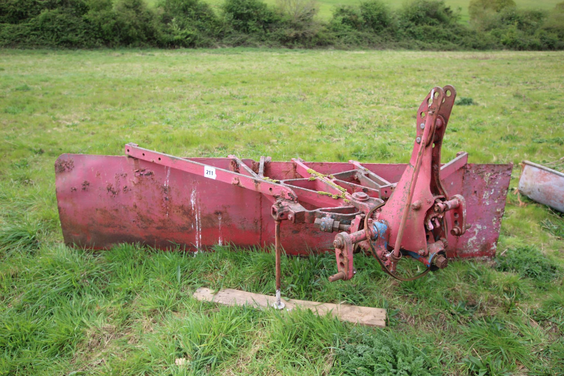 Farm made large heavy duty mounted grader.