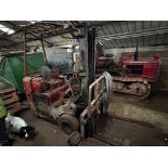 Coventry Climax Godiva diesel yard forklift. With three cylinder diesel engine. No battery.