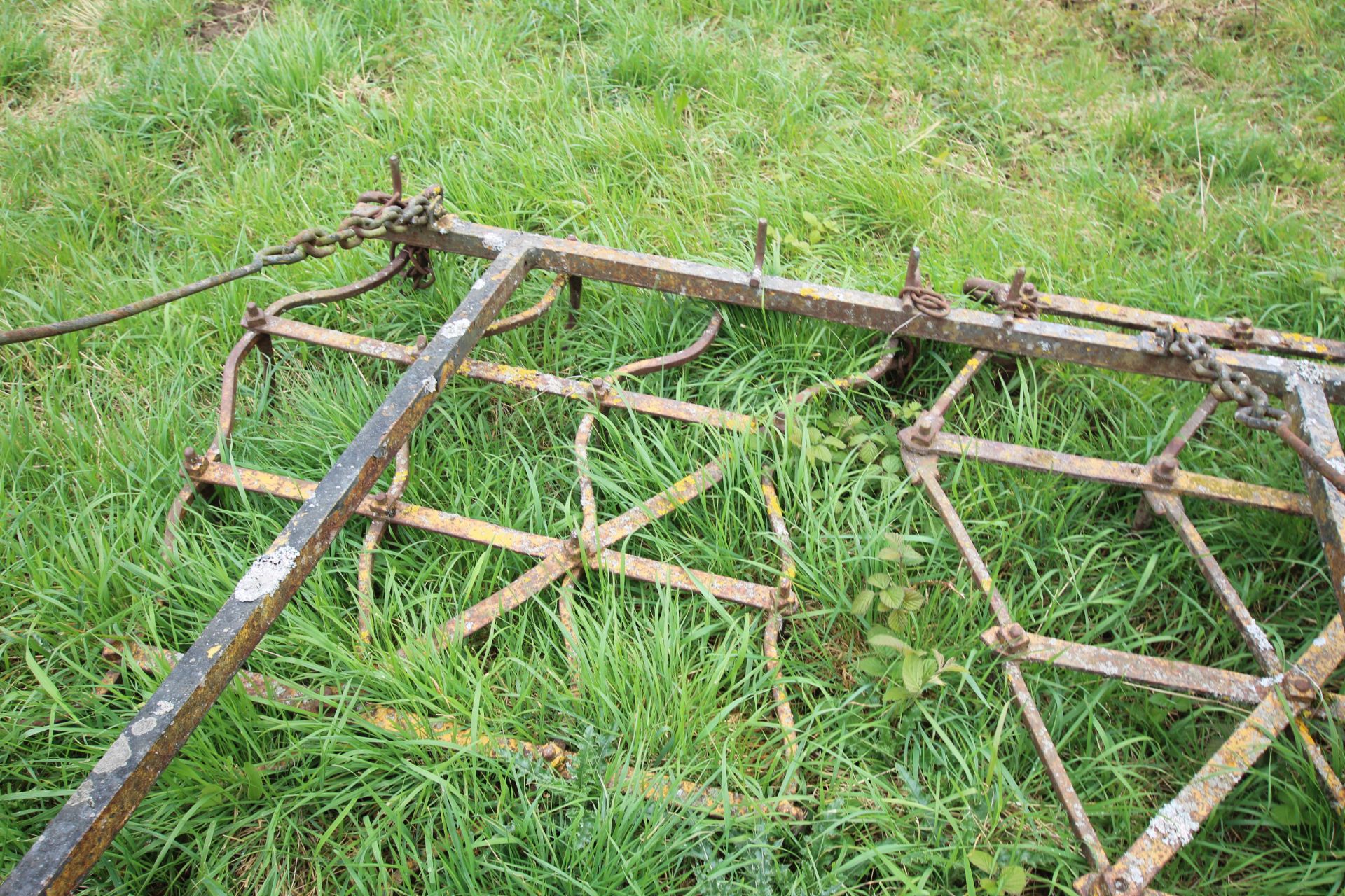 Farm made heavy duty mounted seed harrow. - Image 5 of 8