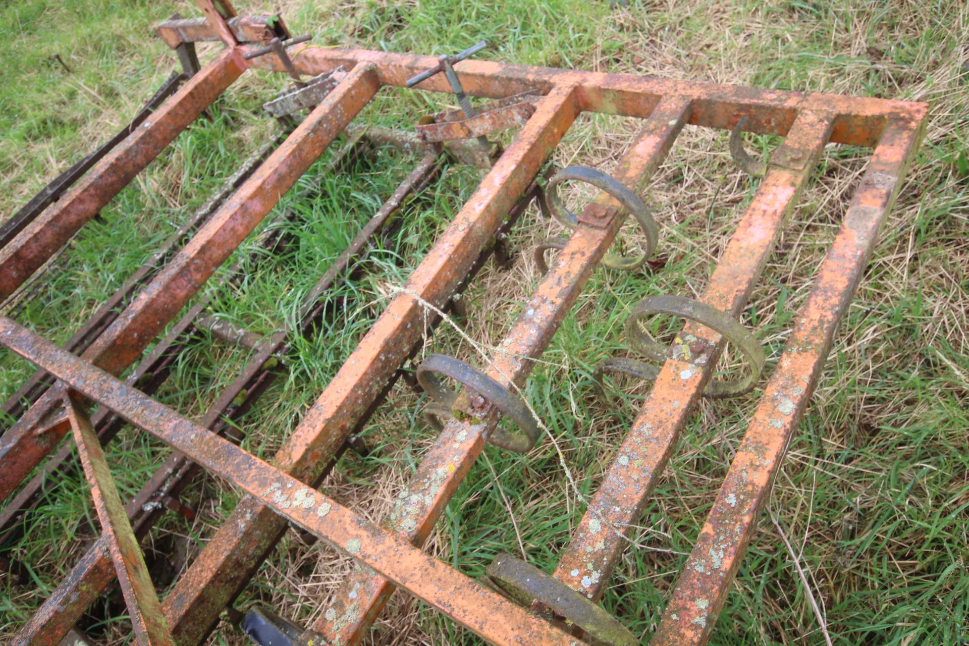 Blench 10ft mounted combination harrow. Comprising two rows spring tines, four rows Dutch harrow - Image 11 of 16