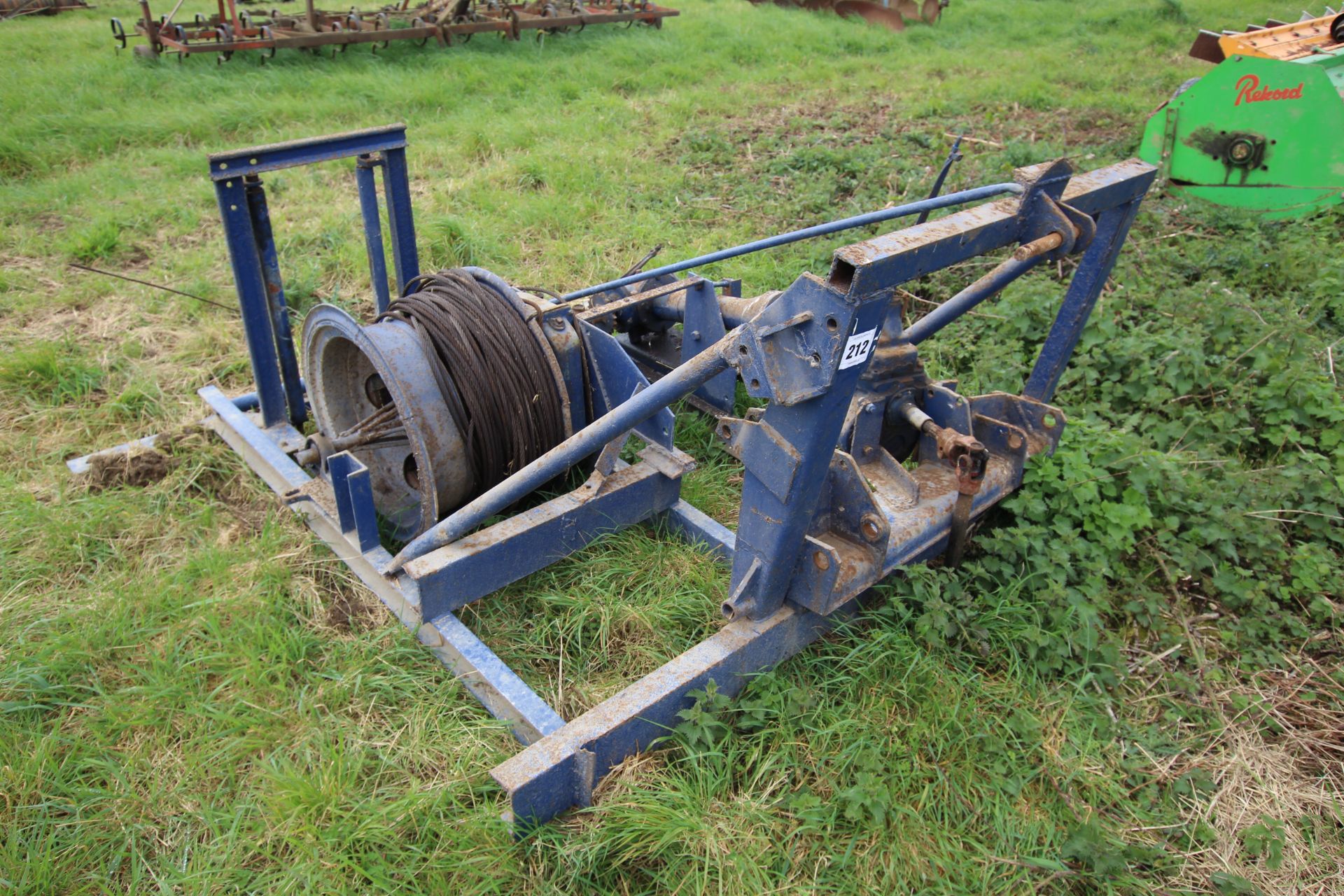 Farm made PTO driven winch (no PTO).