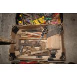 Tray of various hammers.
