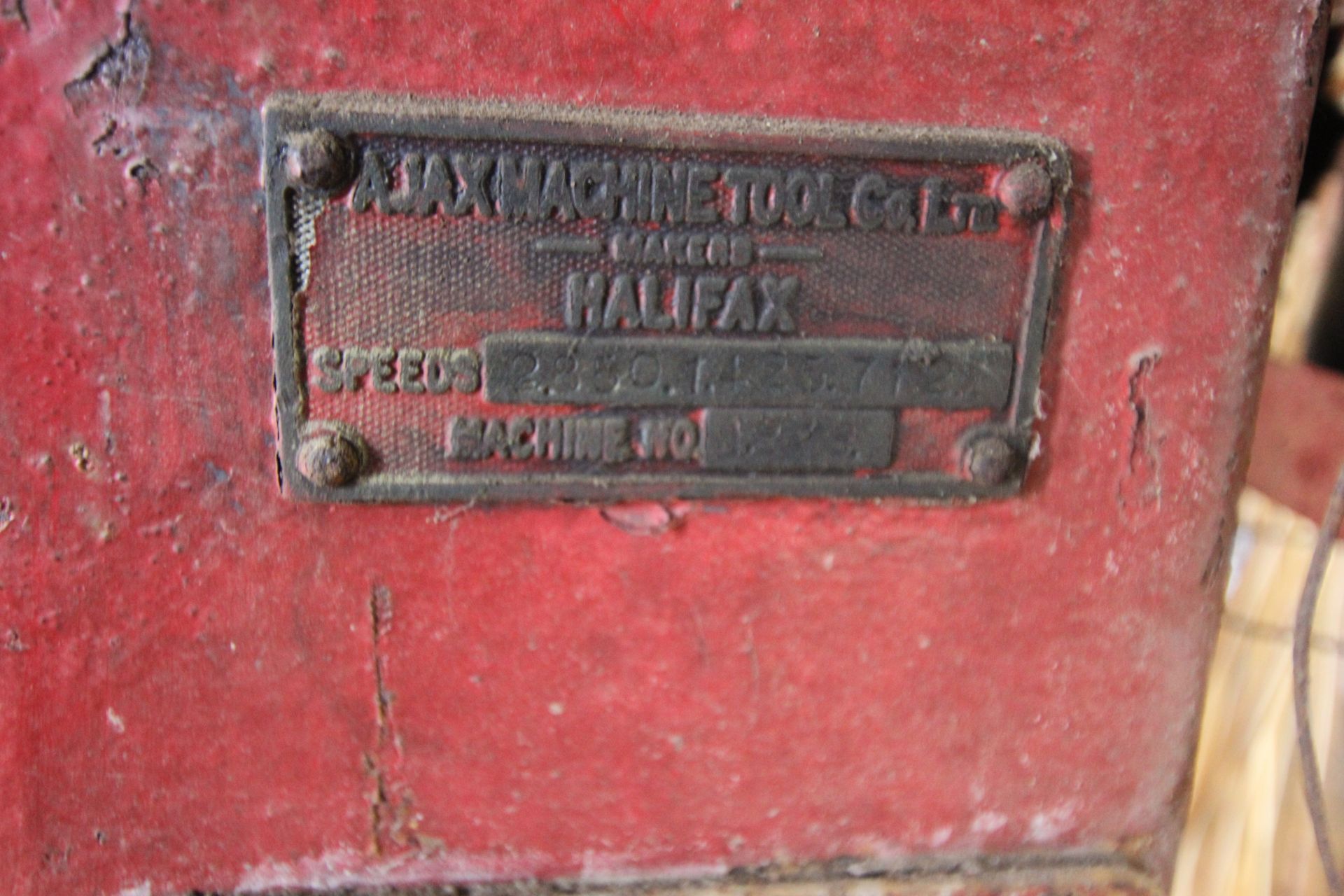 Large Ajax MT Co limited of Halifax pillar drill on stand. - Image 11 of 12