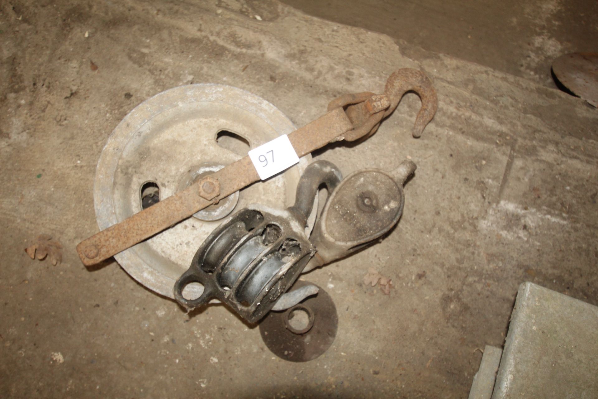 Various pulley blocks.