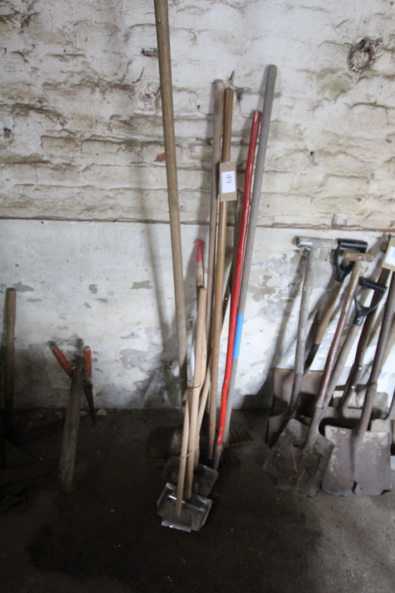 Various rakes, hoes etc.