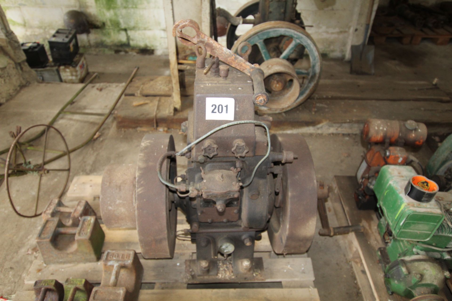 Ruston single cylinder stationary engine.