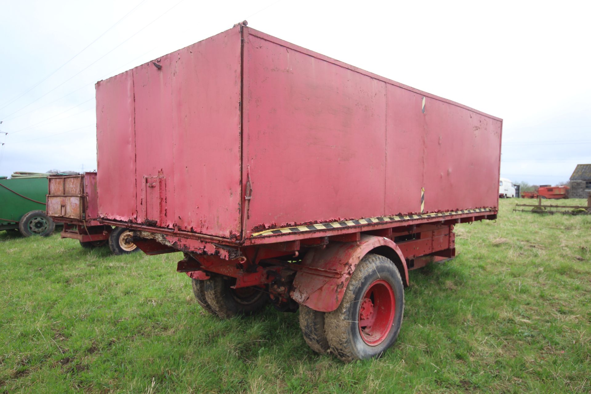 10T single axle lorry conversion tipping trailer. With twin wheels and steel body. Ex-Leyland - Image 4 of 51
