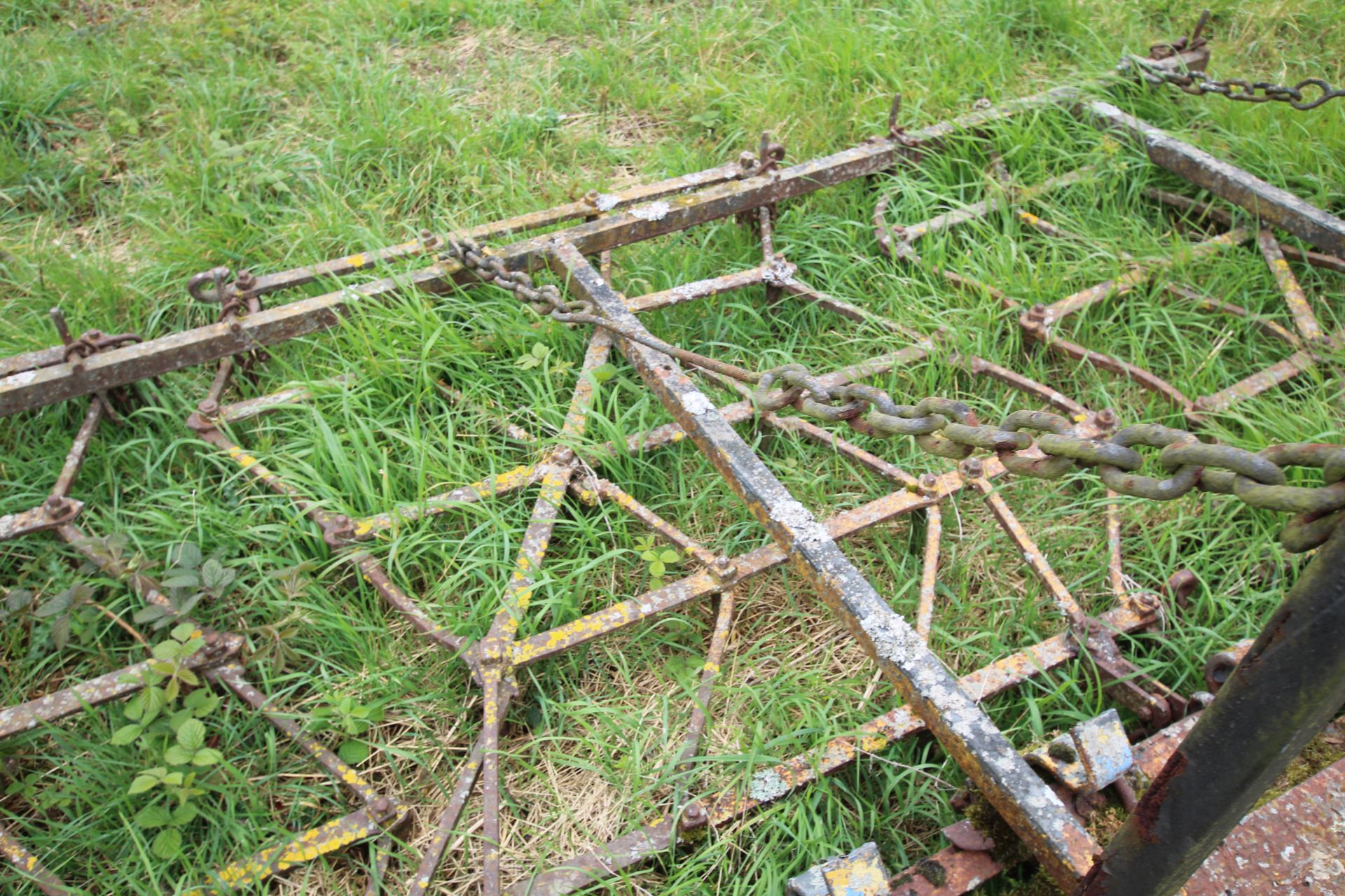 Farm made heavy duty mounted seed harrow. - Image 7 of 8