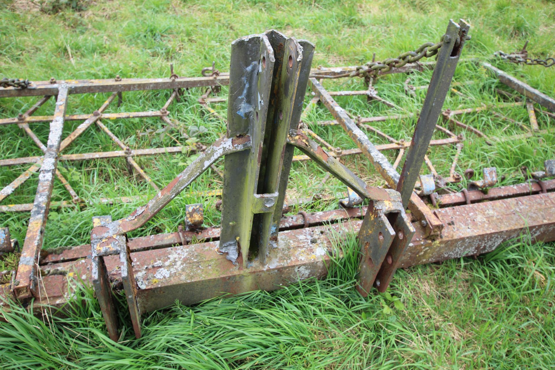 Farm made heavy duty mounted seed harrow. - Image 2 of 8