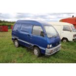 Daihatsu EFI High Jet panel van. Registration P154 NVX. Date of first registration 27/03/1997. 95,