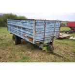 8T single axle lorry conversion tipping trailer. Ex-BMC.