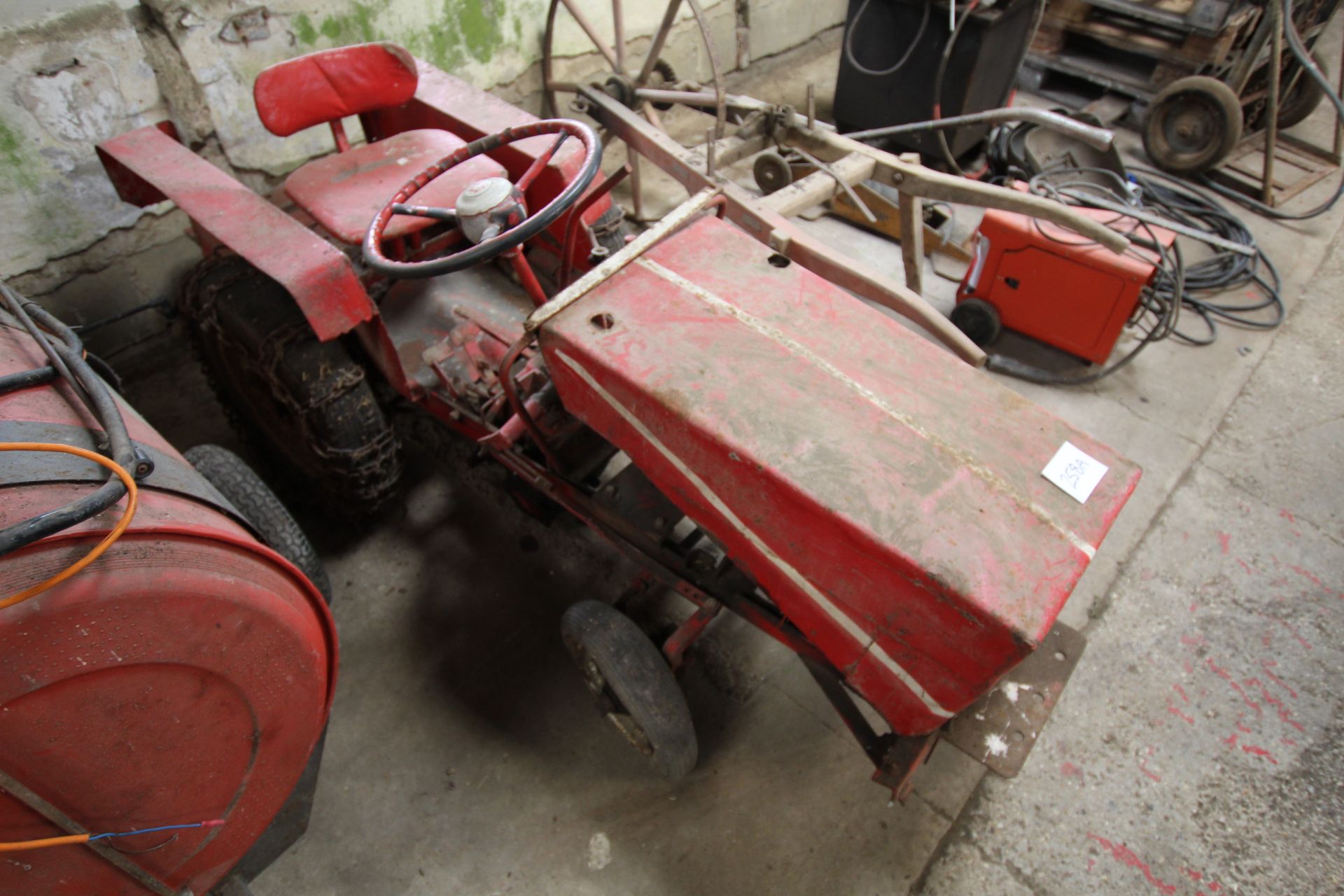 Farm made garden tractor. With Villiers petrol eng - Image 2 of 17