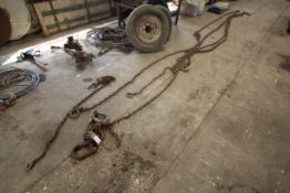Various tow chains, large shackles etc