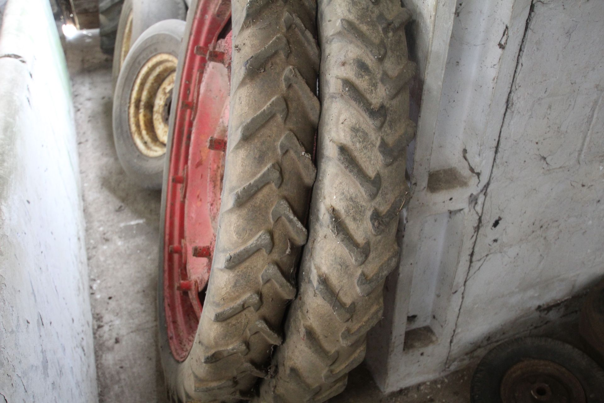 Pair of 6.50/44 row crop wheels and tyres with International centres. - Image 4 of 4