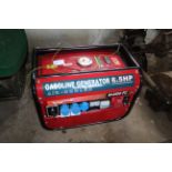 6.5hp petrol generator as new but requires a petrol pipe.