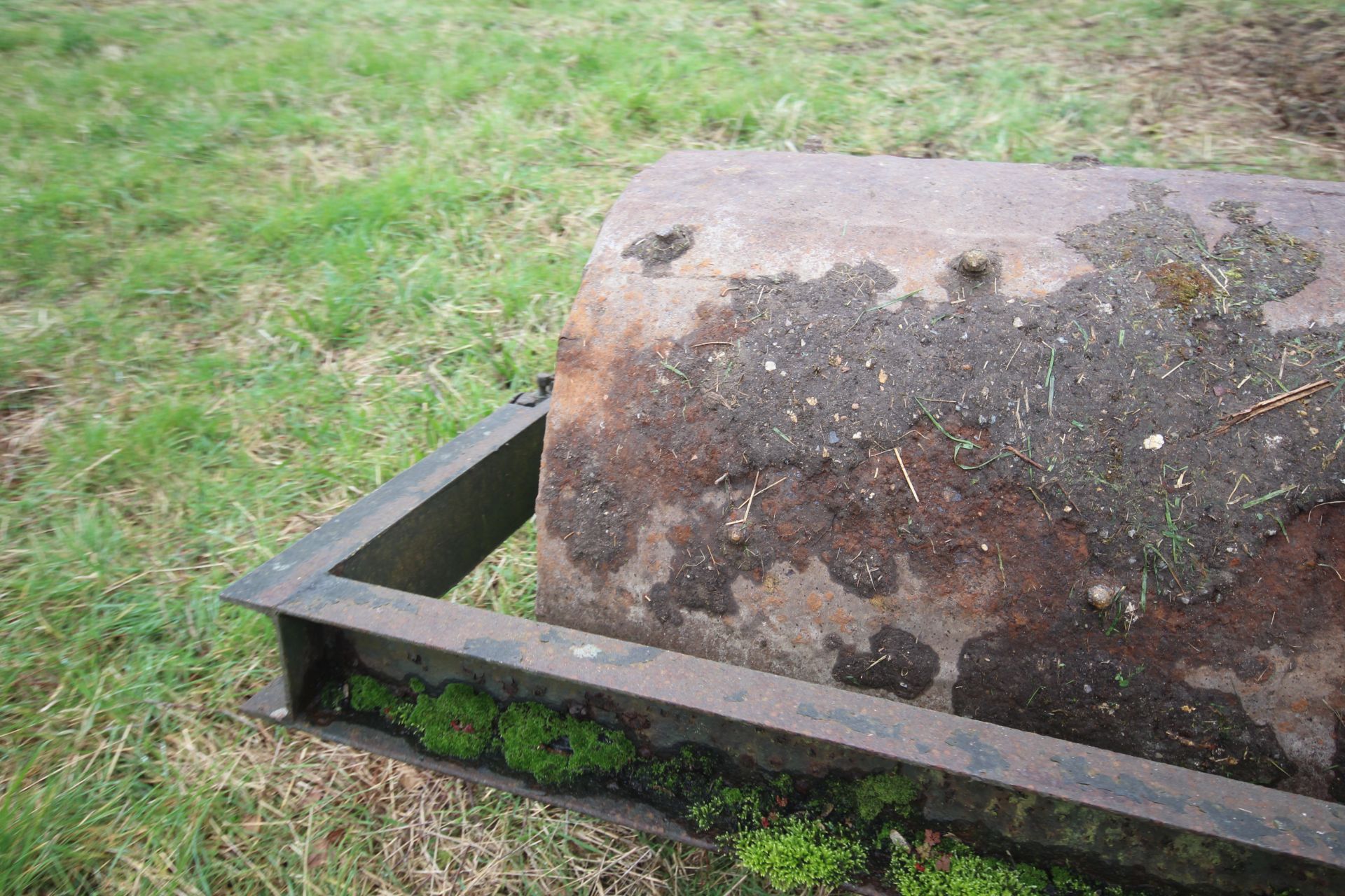 Farm made large concrete filled flat roll. - Image 14 of 15