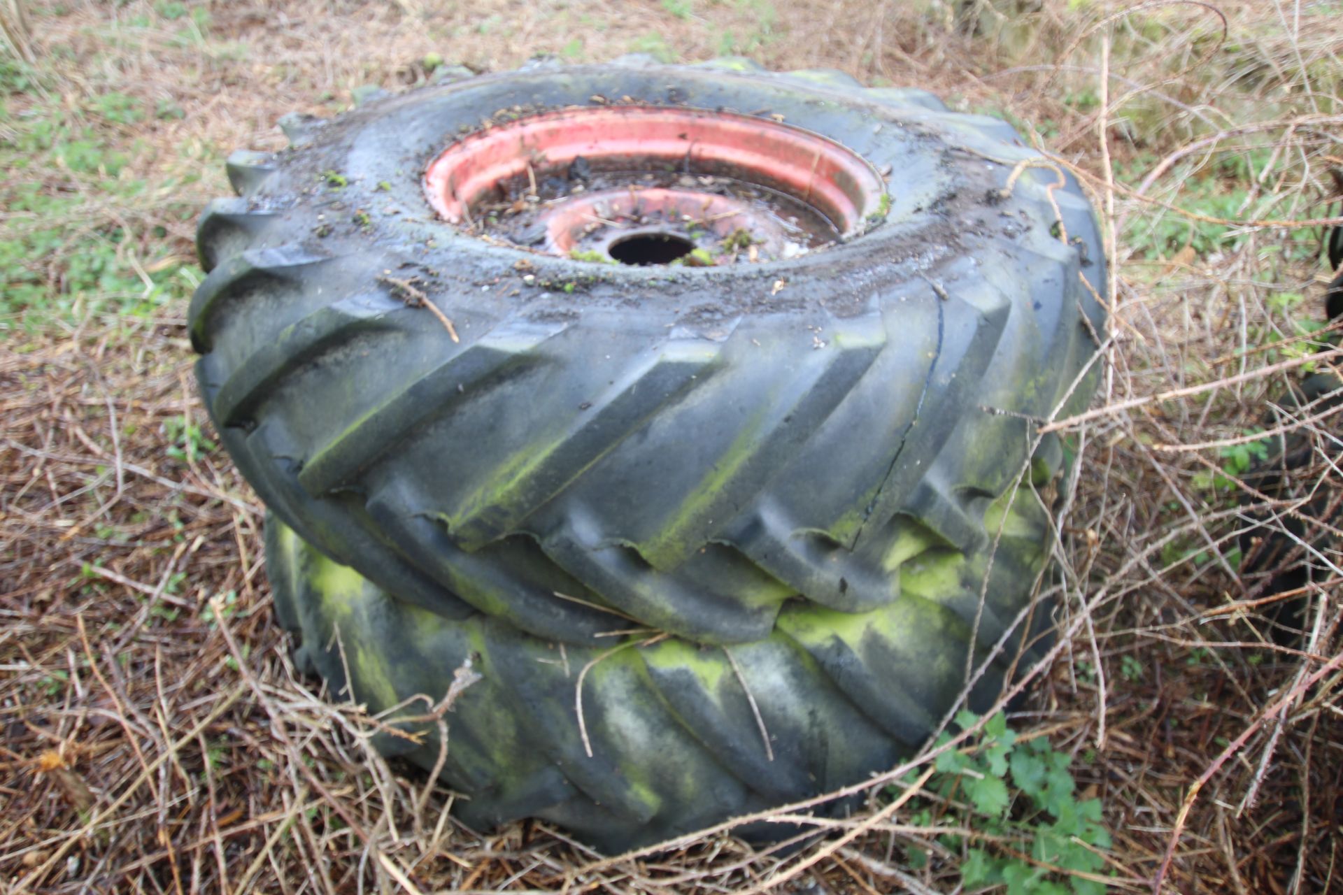 Pair of combine wheels and tyres. - Image 3 of 3