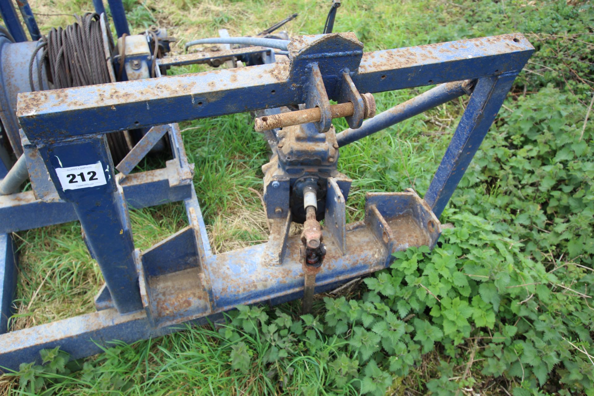 Farm made PTO driven winch (no PTO). - Image 2 of 11