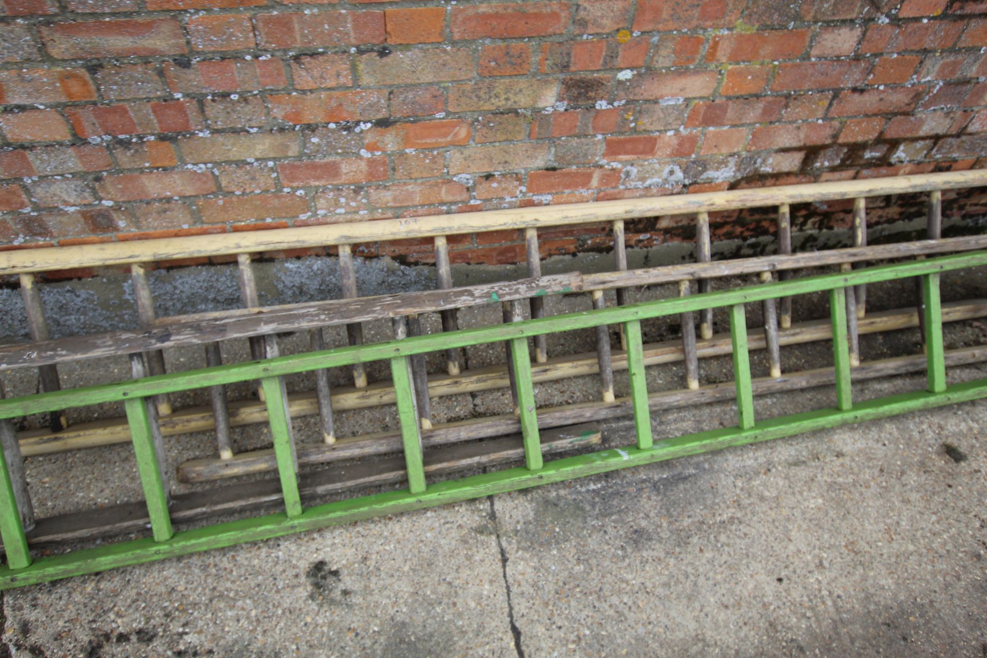 Various wooden ladders. - Image 3 of 5