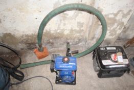 Draper Expert petrol driven water pump with suction hose.