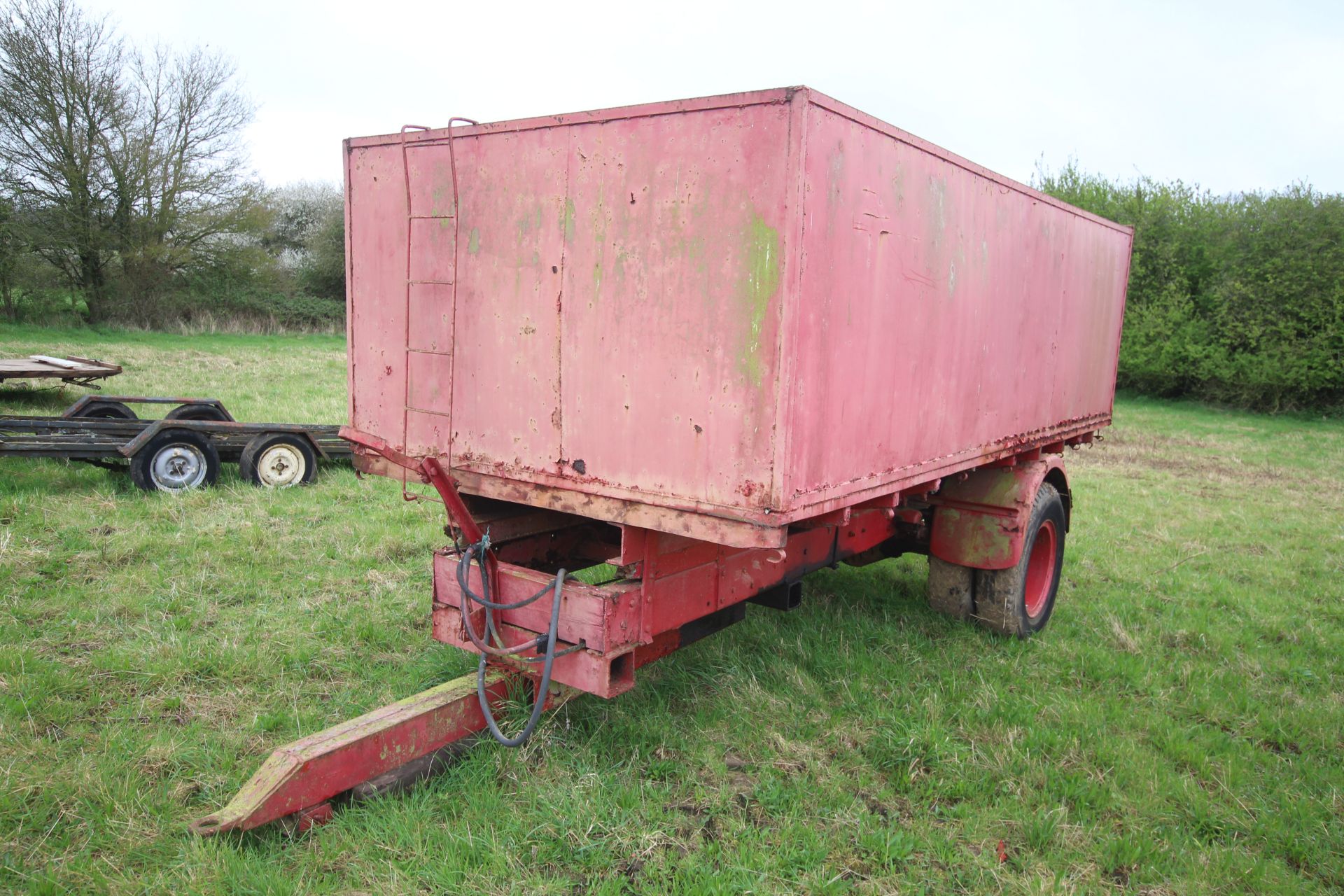 10T single axle lorry conversion tipping trailer. With twin wheels and steel body. Ex-Leyland - Image 2 of 51