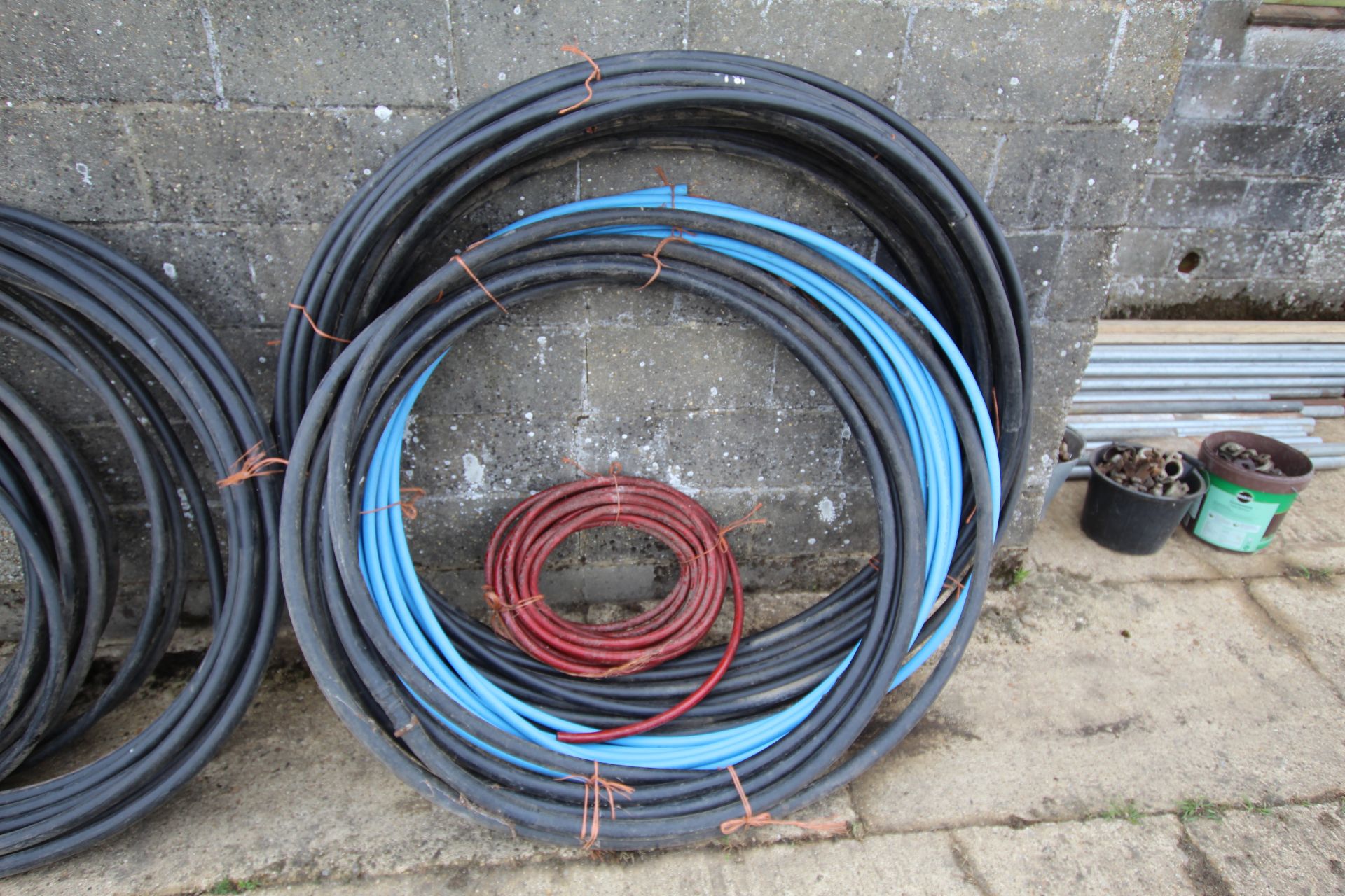 Quantity of alkathene pipe and hose.