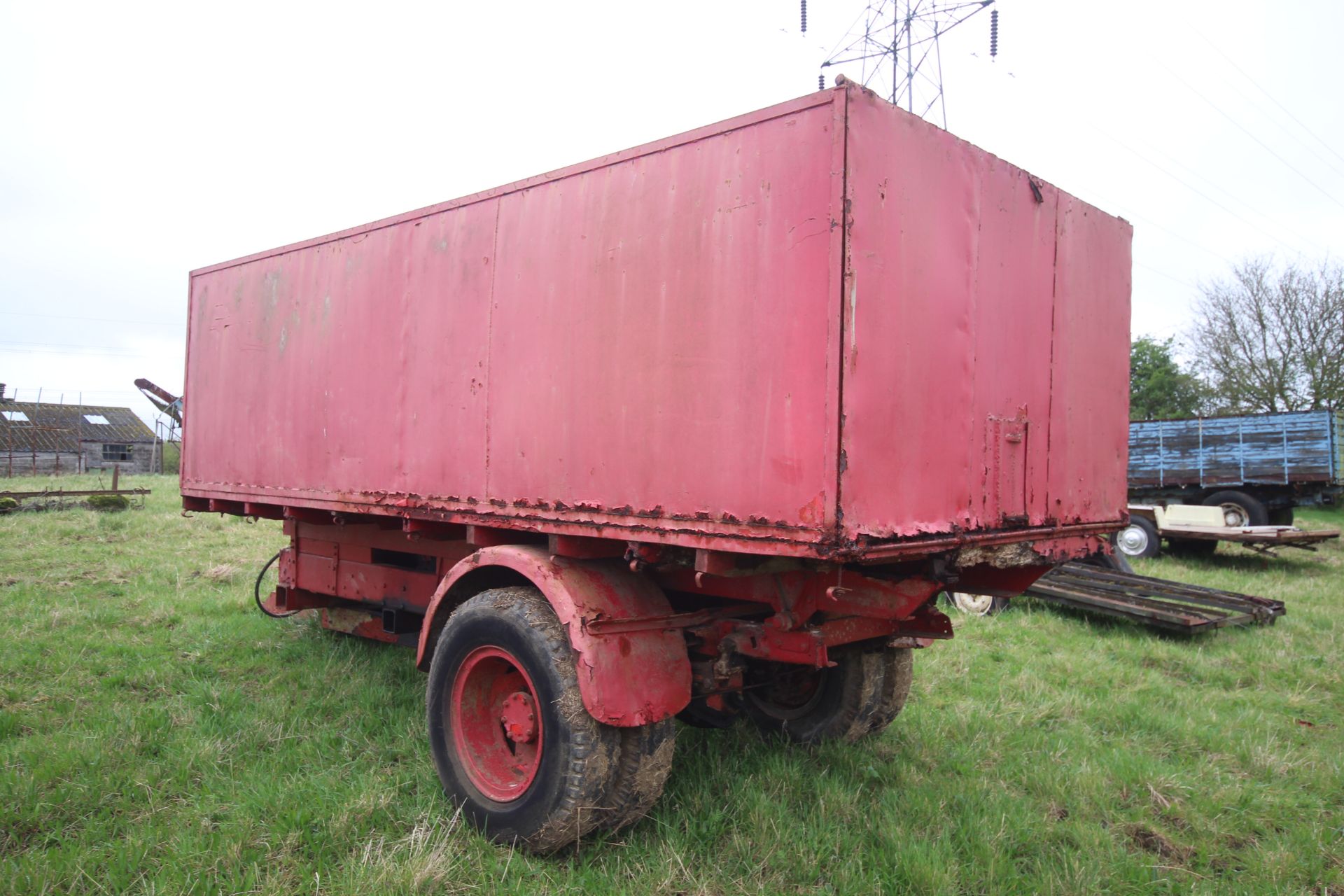 10T single axle lorry conversion tipping trailer. With twin wheels and steel body. Ex-Leyland - Image 3 of 51