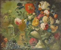 20th Century school, still life study, unsigned oil on board, 45cm x 57cm contained in an ornate