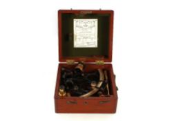 A mahogany cased sextant, by Kelvin & Hughes